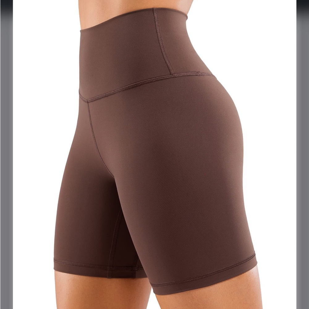 Women's Brown Biker Shorts